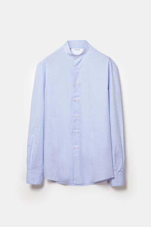 CAMISA CELESTE MAO POPELIN