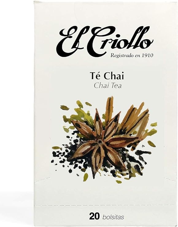 El Criollo Té Chai Gourmet - Caja de 20 Saquitos