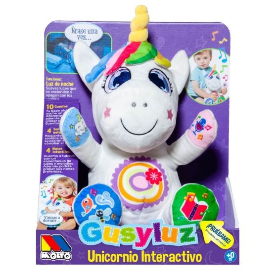 Molto: Gusi Peluche Unicornio Cuenta Cuentos Con Luz